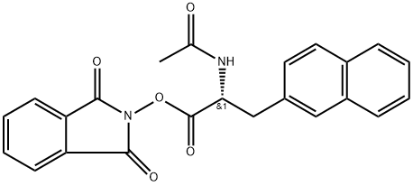 2-Naphthalenepropanoic acid, α-(acetylamino)-, 1,3-dihydro-1,3-dioxo-2H-isoindol-2-yl ester, (αR)- Structure