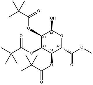 α-D-Glucopyranuronic acid, methyl ester, 2,3,4-tris(2,2-dimethylpropanoate) Structure