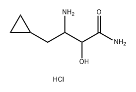 Cyclopropanebutanamide, β-amino-α-hydroxy-, hydrochloride (1:1) 구조식 이미지