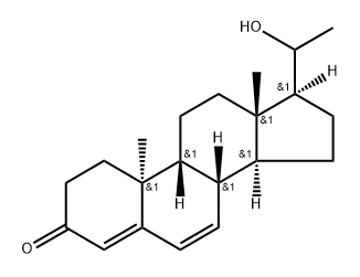 Pregna-4,6-dien-3-one, 20-hydroxy-, (9β,10α)- Structure