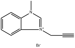 1H-Benzimidazolium, 1-methyl-3-(2-propyn-1-yl)-, bromide (1:1) Structure