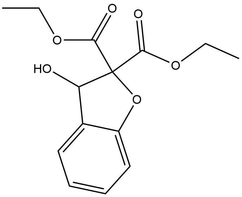 Diethyl 3-hydroxy-1-benzofuran-2,2(3H)-dicarboxylate Structure