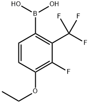 (4-Ethoxy-3-fluoro-2-(trifluoromethyl)phenyl)boronic acid Structure