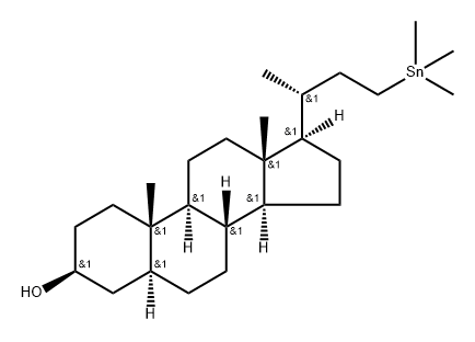 23-(trimethylstannyl)-24-norcholan-3-ol Structure