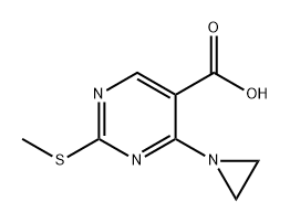 4-(aziridin-1-yl)-2-(methylthio)pyrimidine-5-carboxylic acid Structure
