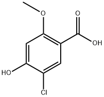 5-chloro-4-hydroxy-2-methoxybenzoic acid 구조식 이미지