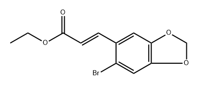 Ethyl (2E)-3-(2-bromo-4,5-methylenedioxyphenyl)prop-2-enoate Structure