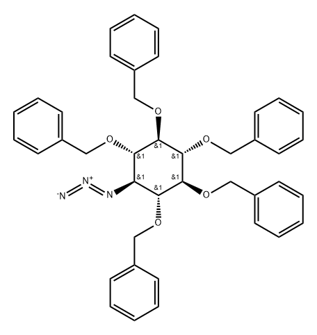 D-scyllo-Inositol, 1-azido-1-deoxy-2,3,4,5,6-pentakis-O-(phenylmethyl)- (9CI) Structure