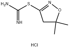 4,5-dihydro-5,5-dimethyl-3-isoxazolyl Carbamimidothioic acid ester hydrochloride (1:1) Structure