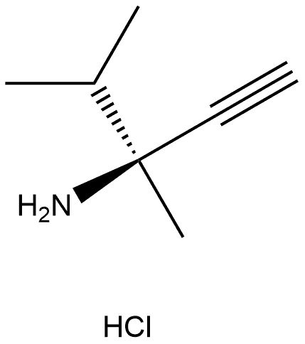 (S)-3,4-dimethylpent-1-yn-3-amine hydrochloride Structure