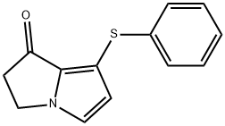 2,3-Dihydro-7-(phenylthio)-1H-pyrrolizin-1-one Structure