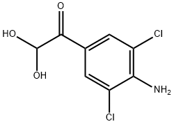 1-(4-Amino-3,5-dichlorophenyl)-2,2-dihydroxyethanone 구조식 이미지
