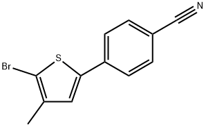 4-(5-Bromo-4-methyl-2-thienyl)benzonitrile Structure