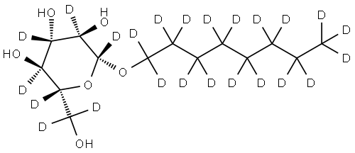 옥틸글루코사이드-중수소화 구조식 이미지