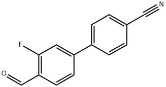 3'-Fluoro-4'-formyl-[1,1'-biphenyl]-4-carbonitrile 구조식 이미지