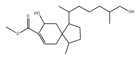 Spiro[4.5]dec-7-ene-8-carboxylic acid, 9-hydroxy-1-(6-hydroxy-1,5-dimethylhexyl)-4-methyl-, methyl ester, [1S-[1α(1R*,5S*),4β,5β(S*)]]- (9CI) 구조식 이미지