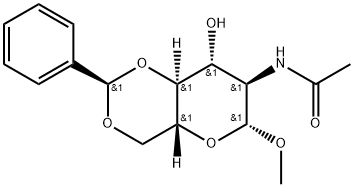 β-D-Glucopyranoside, methyl 2-(acetylamino)-2-deoxy-4,6-O-[(R)-phenylmethylene]- Structure