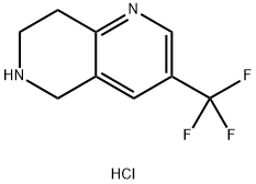 3-TrifluoroMethyl-5,6,7,8-tetrahydro-[1,6]naphthyridine  hydrochloride (1:2) 구조식 이미지