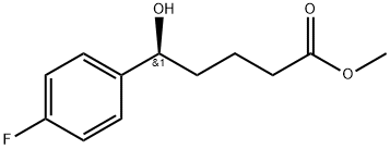 Benzenepentanoic acid, 4-fluoro-δ-hydroxy-, methyl ester, (δS)- 구조식 이미지