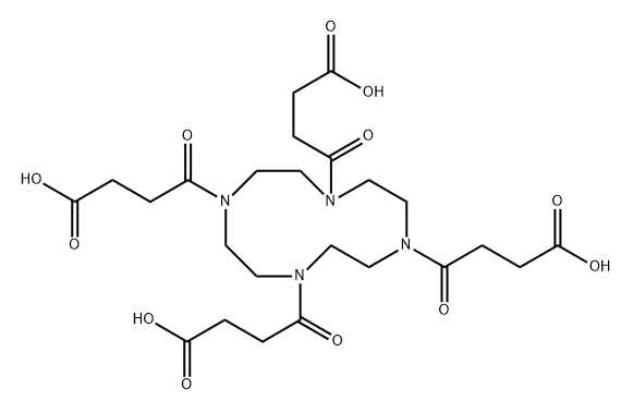 1,4,7,10-Tetraazacyclododecane-1-butanoic acid, 4,7,10-tris(3-carboxy-1-oxopropyl)-γ-oxo- Structure