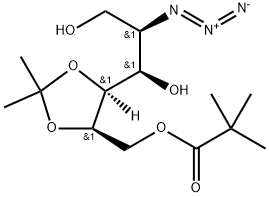 D-Mannitol, 2-azido-2-deoxy-4,5-O-(1-methylethylidene)-, 6-(2,2-dimethylpropanoate) (9CI) Structure