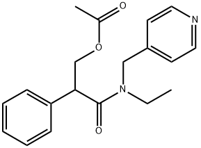 Benzeneacetamide, α-[(acetyloxy)methyl]-N-ethyl-N-(4-pyridinylmethyl)- Structure