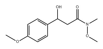 3-Hydroxy-N-methoxy-3-(4-methoxyphenyl)-N-methylpropanamide Structure