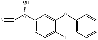 Benzeneacetonitrile, 4-fluoro-α-hydroxy-3-phenoxy-, (αR)- 구조식 이미지