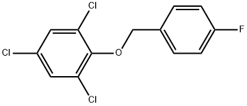 1,3,5-Trichloro-2-[(4-fluorophenyl)methoxy]benzene Structure