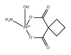 Platinum, ammineaqua[1,1-cyclobutanedi(carboxylato-κO)(2-)]-, (SP-4-3)- (9CI) Structure