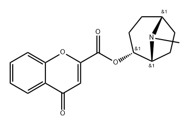 [1R,5S,(+)]-Tropane-2α-yl=4-oxo-4H-1-benzopyran-2-carboxylate 구조식 이미지