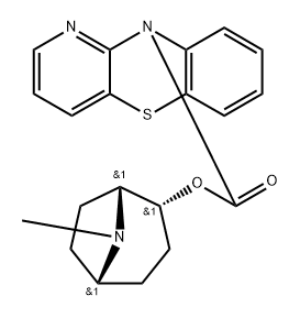 [1R,5S,(+)]-Tropane-2α-yl=10H-pyrido[3,2-b][1,4]benzothiazine-10-carboxylate 구조식 이미지