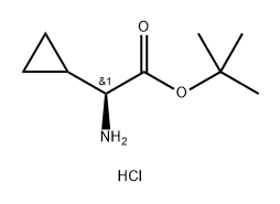 S-2-Cyclopropylglycine 1,1-dimethylethyl ester hydrochloride Structure