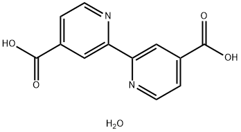 [2,2'-Bipyridine]-4,4'-dicarboxylic acid, hydrate (1:4) Structure