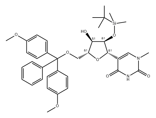 5'-O-(4,4'-Dimethoxytrityl)-2'-O-tert-butyldimethylsilyl-N1-methylpseudouridine Structure