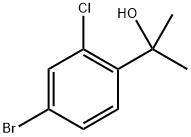 Benzenemethanol, 4-bromo-2-chloro-α,α-dimethyl- Structure