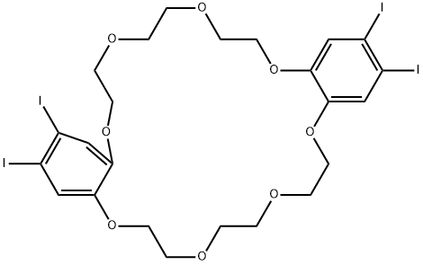 4,4',5,5'-tetraiododibenzo-24-crown-8 ether Structure