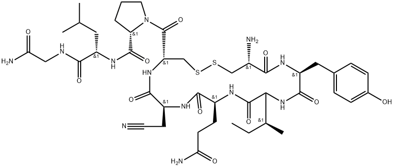 oxytocin, beta-cyano-Ala(5)- Structure