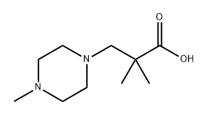 1-Piperazinepropanoic acid, α,α,4-trimethyl- Structure