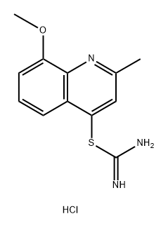 Carbamimidothioic acid, 8-methoxy-2-methyl-4-quinolinyl ester, monohydrochloride (9CI) 구조식 이미지