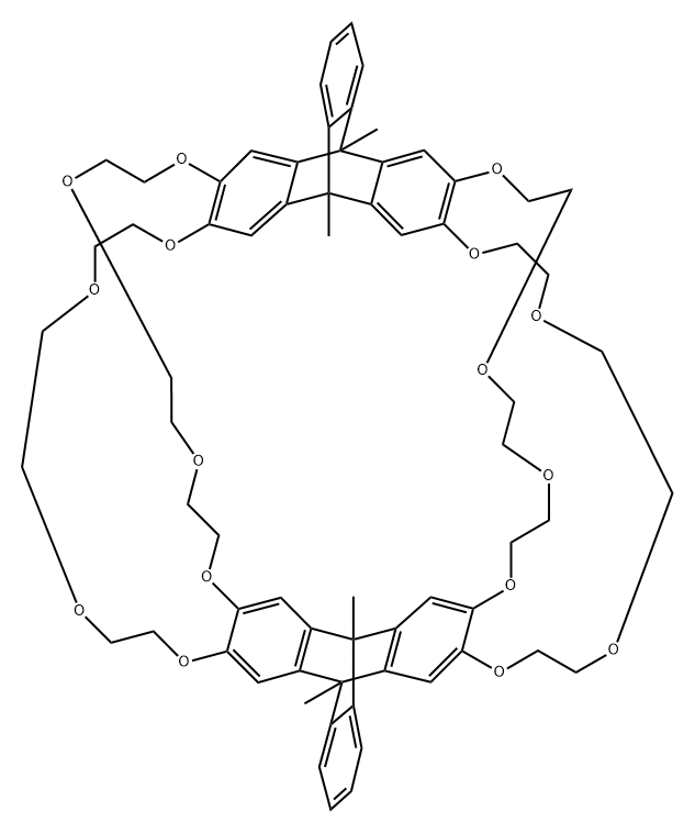 Triptycene-derived macrotricyclic host containing two dibenzo-[24]-crown-8 moieties, 95% 구조식 이미지