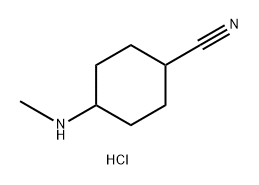 Cyclohexanecarbonitrile, 4-(methylamino)-, hydrochloride (1:1) 구조식 이미지