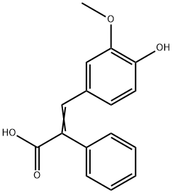 Benzeneacetic acid, α-[(4-hydroxy-3-methoxyphenyl)methylene]- 구조식 이미지