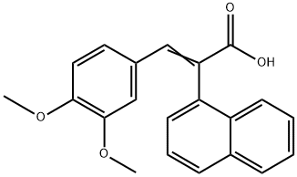 2-나프틸-3-(3,4-디메톡시)페닐프로펜산 구조식 이미지
