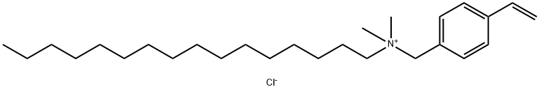 Benzenemethanaminium, 4-ethenyl-N-hexadecyl-N,N-dimethyl-, chloride (1:1) Structure