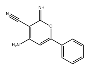 4-amino-2-imino-6-phenyl-2H-pyran-3-carbonitrile Structure