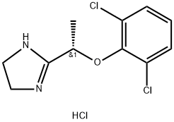 1H-Imidazole, 2-[(1S)-1-(2,6-dichlorophenoxy)ethyl]-4,5-dihydro-, hydrochloride (1:1) Structure