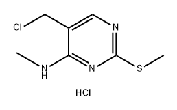 (5-chloromethyl-2-methylsulfanyl-pyrimidin-4-yl)-methyl-amine hydrochloride Structure