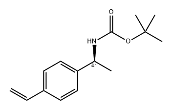 tert-butyl N-[(1S)-1-(4-vinylphenyl)ethyl]carbamate 구조식 이미지