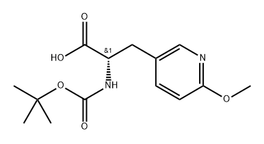 3-Pyridinepropanoic acid, α-[[(1,1-dimethylethoxy)carbonyl]amino]-6-methoxy-, (αS)- (9CI) 구조식 이미지